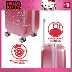 Ful Hello Kitty 21 Inch Rolling Luggage, Hardshell Carry On Suitcase With Wheels, Pink (HKFL0002AZ-650) 11 Ful Hello Kitty 21 Inch Rolling Luggage, Hardshell Carry On Suitcase With Wheels, Pink (HKFL0002AZ-650) -LUGGAGE FACTORY Sales 513hMQiu3JL