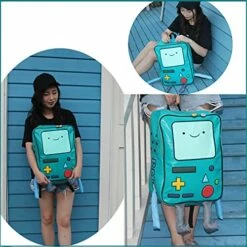 Adventure Time BackpackS Finn And Jake Skybird Beemo BMO BackpackS Water Resistant Cartoon Robot Backpacks For Women Men College School Student Laptop Green PU Backpacks -LUGGAGE FACTORY Sales 514Qg4PK1HL