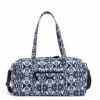 Vera Bradley Women's Cotton Medium Travel Duffel Bag, Ikat Island, One Size -LUGGAGE FACTORY Sales 514uXPcL2RL