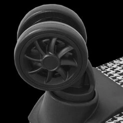 LONDON FOG Cambridge II 15-Inch 8 Wheel Under Seat Bag, Black White Houndstooth -LUGGAGE FACTORY Sales 514z 98uFcL