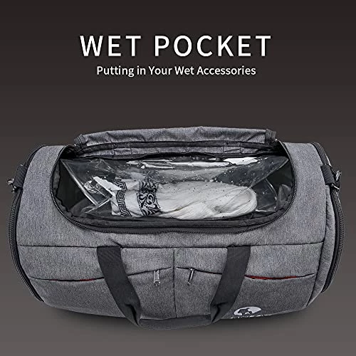 Canway Sports Gym Bag, Travel Duffel Bag With Wet Pocket & Shoes Compartment for Men Women, 45L, Lightweight 8 Canway Sports Gym Bag, Travel Duffel Bag With Wet Pocket & Shoes Compartment for Men Women, 45L, Lightweight - Image 6