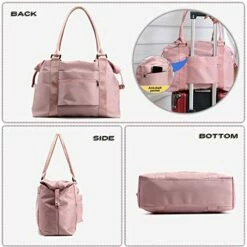 PlasMaller Travel Bag Carry On Sports Gym Duffel Luggage Shoulder Pack For Women (Pink) -LUGGAGE FACTORY Sales 5157DpV yfL