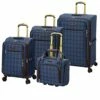 London Fog Brentwood II 4 Piece Set (with Under The Seat Bag), Blue Window Pane -LUGGAGE FACTORY Sales 515gGiB JmL