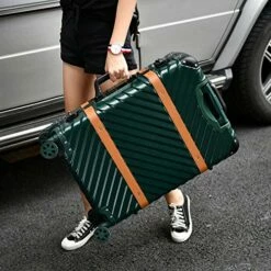 Women Travel Rolling Luggage Aluminum Frame Checked Boarding Cabin Case Spinner Trolley Travel Suitcase,Red,29 -LUGGAGE FACTORY Sales 517L DcxuhL