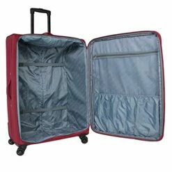 World Traveler Embarque Lightweight 2-PC Carry-On Luggage Set, Burgundy, One_Size -LUGGAGE FACTORY Sales 518AdyQYxfL