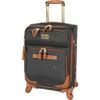 Steve Madden Designer Luggage Collection - Lightweight Softside Expandable Suitcase For Men & Women - Durable 20 Inch Carry On Bag With 4-Rolling Spinner Wheels (20in, Global Black) 2 Steve Madden Designer Luggage Collection - Lightweight Softside Expandable Suitcase For Men & Women - Durable 20 Inch Carry On Bag With 4-Rolling Spinner Wheels (20in, Global Black) -LUGGAGE FACTORY Sales 518ZBGNfgdL