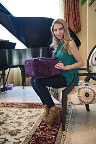 Rockland Melrose Upright Wheeled Underseater Carry-On Luggage, Purple, 16-Inch 7 Rockland Melrose Upright Wheeled Underseater Carry-On Luggage, Purple, 16-Inch - Image 5