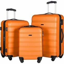 Expandable 3 Piece Luggage Sets Hardside Durable Suitcase With Spinner Wheels TSA Lock, 3 Pcs Carry On Case Travel Home Outdoor School Lightweight Trolley Case ( 20" 24" 28" Orange) 11 Expandable 3 Piece Luggage Sets Hardside Durable Suitcase With Spinner Wheels TSA Lock, 3 Pcs Carry On Case Travel Home Outdoor School Lightweight Trolley Case ( 20" 24" 28" Orange) -LUGGAGE FACTORY Sales 51AcXfMxz S