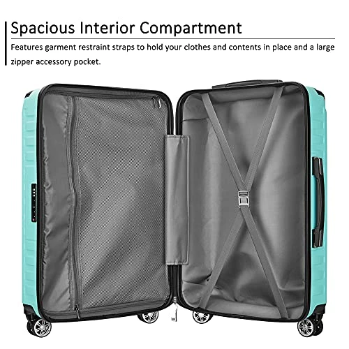 JOYWAY JOYWAY 3 Pcs Luggage Set Hardside Lightweight Spinner Suitcase With TSA Lock (green) 4 JOYWAY JOYWAY 3 Pcs Luggage Set Hardside Lightweight Spinner Suitcase With TSA Lock (green) - Image 2