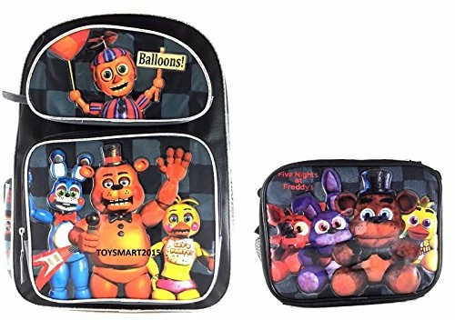 Five Nights At Freddy's Large Backpack 16" Boys School Book Bag Plus Lunch Bag 3 Five Nights At Freddy's Large Backpack 16" Boys School Book Bag Plus Lunch Bag