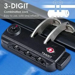 3 Piece Set Luggage Spinner Hardshell Lightweight Durable Suitcase TSA Lock, Women Men Teens Home Outdoor School Travel Carry On Luggage Sets, 20/24/28 Inch Deep Blue -LUGGAGE FACTORY Sales 51AtUr22i8S