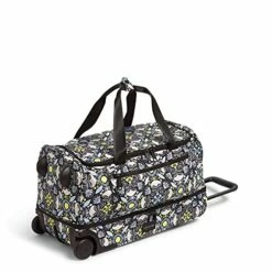 Vera Bradley Women's Recycled Lighten Up Reactive Foldable Rolling Duffle Luggage, Plaza Medallion, One Size -LUGGAGE FACTORY Sales 51Azh9Pu4vS