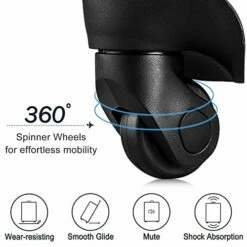 Flieks Luggage Sets 3 Piece Spinner Suitcase With TSA Lock Lightweight 20 24 28 Inch (Elegant Blue) 12 Flieks Luggage Sets 3 Piece Spinner Suitcase With TSA Lock Lightweight 20 24 28 Inch (Elegant Blue) -LUGGAGE FACTORY Sales 51B1OoU7j9L