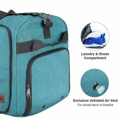 Canway 85L Travel Duffel Bag, Foldable Weekender Bag With Shoes Compartment For Men Women Water-proof & Tear Resistant (Mint Green, 85L) -LUGGAGE FACTORY Sales 51BK9CTcZDL