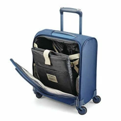 Samsonite Flexis Underseat Carry On Luggage With Spinner Wheels, Carbon Blue -LUGGAGE FACTORY Sales 51BlFCxMV3L