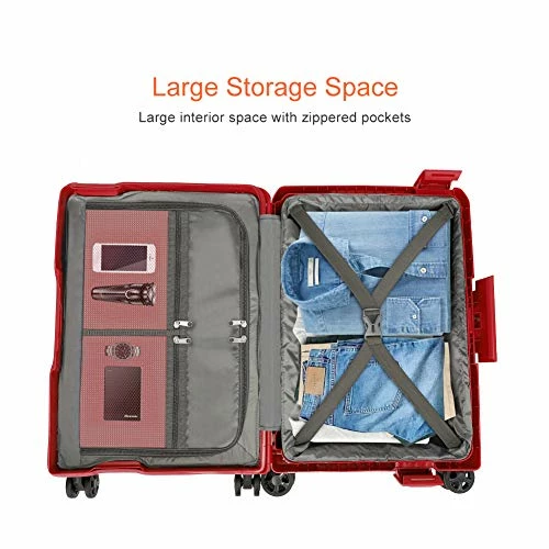 Hardside Spinner Wheel Luggage, Carry-On Travel Suitcase 20" 6 Hardside Spinner Wheel Luggage, Carry-On Travel Suitcase 20" - Image 4