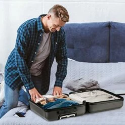 Aerolite 22x14x9” Hard Shell Suitcase Spinner Carry On + Under Seat Holdall -LUGGAGE FACTORY Sales 51CqrI onGL