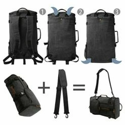 G-FAVOR 40L Travel Backpack,Vintage Canvas Rucksack Convertible Duffel Bag Flight Approved Luggage Carry Fit For 17 Inch Laptop -LUGGAGE FACTORY Sales 51DFHJsKHUL