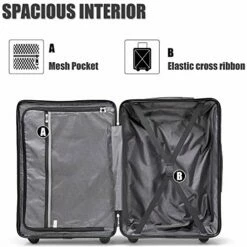 Hardshell Luggage Sets 3 PCS Spinner Suitcase With Tsa Lock Lightweight Black -LUGGAGE FACTORY Sales 51DglR ARkL 989e2eb3 8931 4d27 bb79 8c8f5f147119
