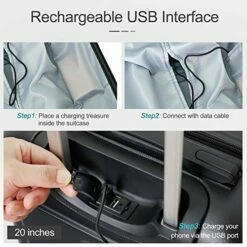 Ceilo ABS Hardside Luggage Sets With USB Interface Laptop Pocket,Lightweight Carry On Suitcase With TSA Lock&360°Spinner Wheels,Black,3-Piece Travel Luggage Set (20/24/28) -LUGGAGE FACTORY Sales 51FjZj0NUNL