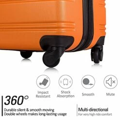 Expandable 3 Piece Luggage Sets Hardside Durable Suitcase With Spinner Wheels TSA Lock, 3 Pcs Carry On Case Travel Home Outdoor School Lightweight Trolley Case ( 20" 24" 28" Orange) 13 Expandable 3 Piece Luggage Sets Hardside Durable Suitcase With Spinner Wheels TSA Lock, 3 Pcs Carry On Case Travel Home Outdoor School Lightweight Trolley Case ( 20" 24" 28" Orange) -LUGGAGE FACTORY Sales 51GnHZgetHS