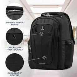 Travelpro Luggage Maxlite 5 17.5" Lightweight Under Seat Laptop Backpack, Black, One Size -LUGGAGE FACTORY Sales 51H37OrA IL