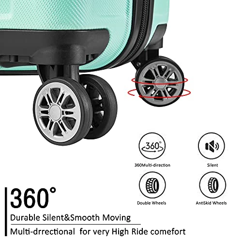 JOYWAY JOYWAY 3 Pcs Luggage Set Hardside Lightweight Spinner Suitcase With TSA Lock (green) 8 JOYWAY JOYWAY 3 Pcs Luggage Set Hardside Lightweight Spinner Suitcase With TSA Lock (green) - Image 6