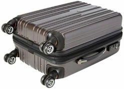 Traveler's Choice Tasmania 100% Pure Polycarbonate Expandable Spinner Luggage, Dark Brown, Carry-on 20-Inch -LUGGAGE FACTORY Sales 51IRjDrAE0L
