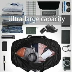 Duffel Bags For Traveling, 65L Carry On Foldable Weekender Overnight Bag For Men Women Waterproof Weekend Travel Duffle Bags With Shoe Compartment,Black 15 Duffel Bags For Traveling, 65L Carry On Foldable Weekender Overnight Bag For Men Women Waterproof Weekend Travel Duffle Bags With Shoe Compartment,Black -LUGGAGE FACTORY Sales 51IqWnfu FL