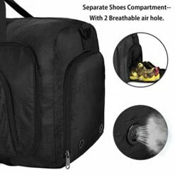 Duffel Bags For Traveling, 65L Carry On Foldable Weekender Overnight Bag For Men Women Waterproof Weekend Travel Duffle Bags With Shoe Compartment,Black 14 Duffel Bags For Traveling, 65L Carry On Foldable Weekender Overnight Bag For Men Women Waterproof Weekend Travel Duffle Bags With Shoe Compartment,Black -LUGGAGE FACTORY Sales 51IrFPg0HRL