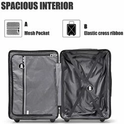 3 Piece Set Luggage Spinner Hardshell Lightweight Durable Suitcase TSA Lock, Women Men Teens Home Outdoor School Travel Carry On Luggage Sets, 20/24/28 Inch Black -LUGGAGE FACTORY Sales 51J8hC Pj2S 2d8d72f8 f53c 4f03 8d69 76acbd743f17