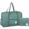 Wandf Foldable Travel Duffel Bag Luggage Sports Gym Water Resistant Nylon (E-Denim Green With Strap) -LUGGAGE FACTORY Sales 51JLsGfApHL