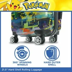 Ful Pokemon Pikachu 21 Inch Rolling Luggage, Hardshell Carry On Suitcase With Wheels, Multicolor (FBML0001-998) -LUGGAGE FACTORY Sales 51K CippmQL