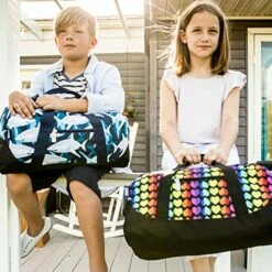 Wildkin Kids Overnighter Duffel Bags For Boys & Girls, Measures 18 X 9 X 9 Inches Duffel Bag For Kids, Carry-On Size & Ideal For School Practice Or Overnight Travel, BPA-free (Sharks) 12 Wildkin Kids Overnighter Duffel Bags For Boys & Girls, Measures 18 X 9 X 9 Inches Duffel Bag For Kids, Carry-On Size & Ideal For School Practice Or Overnight Travel, BPA-free (Sharks) -LUGGAGE FACTORY Sales 51KXHNOL0IL