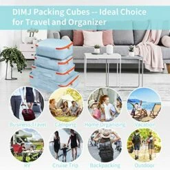 DIMJ 11 Set Packing Cubes, Travel Luggage Packing Organizers Lightweight Travel Cloth Storage Bag With Bra Underwear Cube Cosmetics Bag And Shoe Pouch -LUGGAGE FACTORY Sales 51LCWn4uiNL