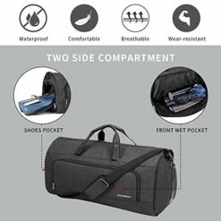 Carry On Garment Bag, 60L Large Travel Duffel Bag With Shoes Compartment Convertible Suit Travel Bag Weekender Bag For Men Women -LUGGAGE FACTORY Sales 51Mvl XUYcL