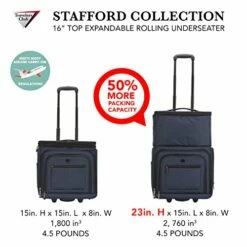 Travelers Club Luggage 16" Top Expandable Rolling Underseater W/USB Port, Blue Suitcase, Carry-On, Navy 23 Travelers Club Luggage 16" Top Expandable Rolling Underseater W/USB Port, Blue Suitcase, Carry-On, Navy -LUGGAGE FACTORY Sales 51MvrhQ0VoL