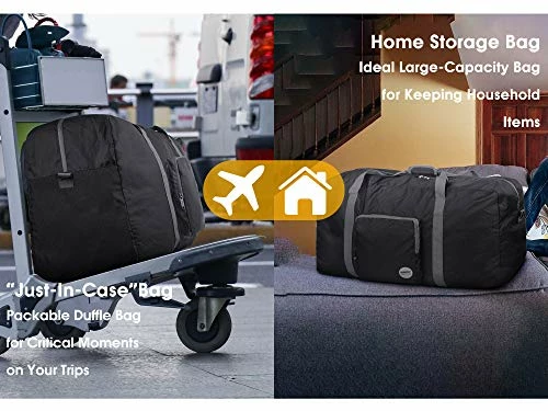 28" Foldable Duffle Bag 120L For Travel Gym Sports Lightweight Luggage Duffel By WANDF (28 Inches (80 Liter), Black 28'') 8 28" Foldable Duffle Bag 120L For Travel Gym Sports Lightweight Luggage Duffel By WANDF (28 Inches (80 Liter), Black 28'') - Image 6