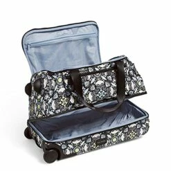 Vera Bradley Women's Recycled Lighten Up Reactive Foldable Rolling Duffle Luggage, Plaza Medallion, One Size -LUGGAGE FACTORY Sales 51Nee30VaWS