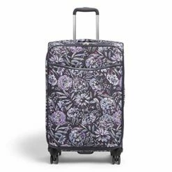 Vera Bradley Women's Softside Rolling Suitcase Luggage, Lavender Bouquet, 27" Check In
