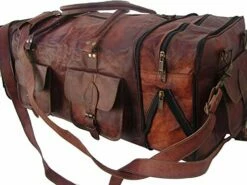 Handmade Vintage Travel Luggage 30 Inch Duffel Gym Sports Bag Weekender Travel Overnight Carry One Duffel Bag For Men -LUGGAGE FACTORY Sales 51Owcz4SL9L