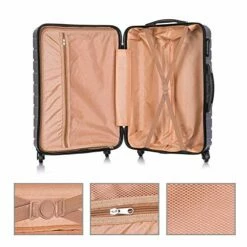 Apelila 5 Piece Luggage Sets,Travel Suitcase Spinner Hardshell Lightweight W/Free Suitcase Cover& Hanger (4PC Sliver W/Covers4+Hanger2+Backbag1) -LUGGAGE FACTORY Sales 51PWUO21 yL