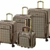 London Fog Brentwood II 4 Piece Set (with Under The Seat Bag), Cappuccino -LUGGAGE FACTORY Sales 51RA3o5ISUL