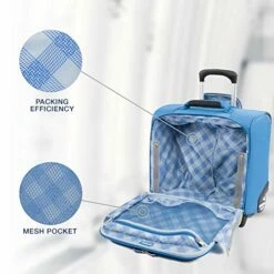 Travelpro Luggage Maxlite 5 16" Lightweight Carry-on Rolling Tote Suitcase, Azure Blue -LUGGAGE FACTORY Sales 51RYc88kIfL