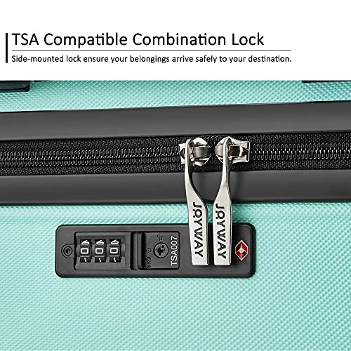 JOYWAY JOYWAY 3 Pcs Luggage Set Hardside Lightweight Spinner Suitcase With TSA Lock (green) 7 JOYWAY JOYWAY 3 Pcs Luggage Set Hardside Lightweight Spinner Suitcase With TSA Lock (green) - Image 5