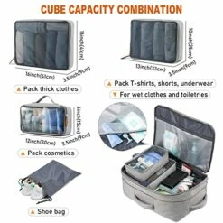 LOVEVOOK Carry On Backpack, 40L Travel Backpack For Women Men Airline Approved, Expandable Large Suitcase Backpacks With 4 Packing Cubes, Aer Travel Pack 3, Water Resistant Weekender Bag -LUGGAGE FACTORY Sales 51TRuHhakFL