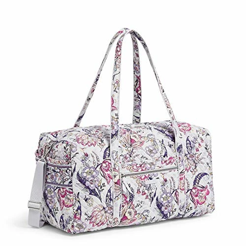 Vera Bradley Women's Cotton Large Travel Duffel Bag, Hummingbird Park, One Size 7 Vera Bradley Women's Cotton Large Travel Duffel Bag, Hummingbird Park, One Size - Image 5