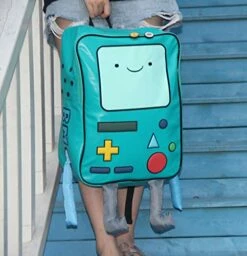 Adventure Time With Finn And Jake Backpack CN BMO Schoolbag Beemo Be More Cartoon Robot High-grade PU Green -LUGGAGE FACTORY Sales 51V 4ZVfXmL