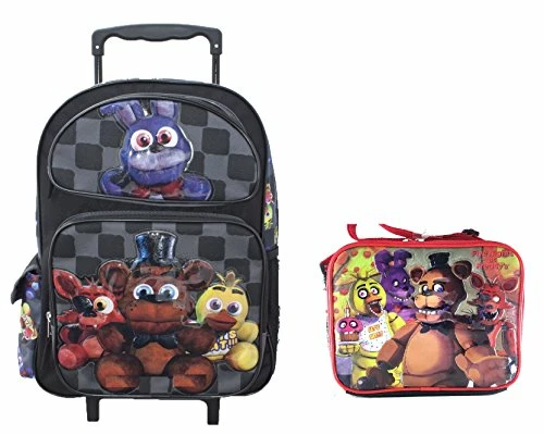 Bonny Five Nights At Freddys Large School Roller Backpack 16" FNAF Trolley Rolling Bag Plus Lunch 3 Bonny Five Nights At Freddys Large School Roller Backpack 16" FNAF Trolley Rolling Bag Plus Lunch