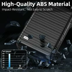 BEOW Expandable Luggage Sets Clearance 3 Piece Hardshell Lightweight PC+ABS Suitcase Spinner Wheels TSA Lock Black -LUGGAGE FACTORY Sales 51XleVqCv0L